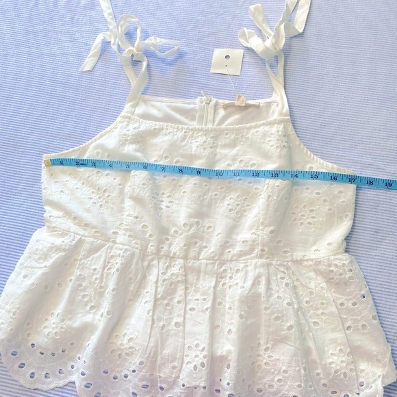 Rebellion White Peplum Top Size Large - Picture 6 of 10